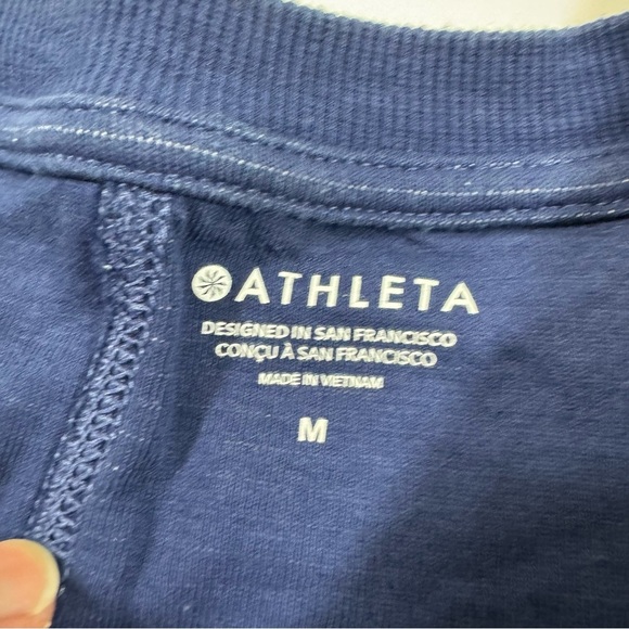 Athleta Sundown Sweatshirt II Eclipse Blue Size Medium - Picture 4 of 6